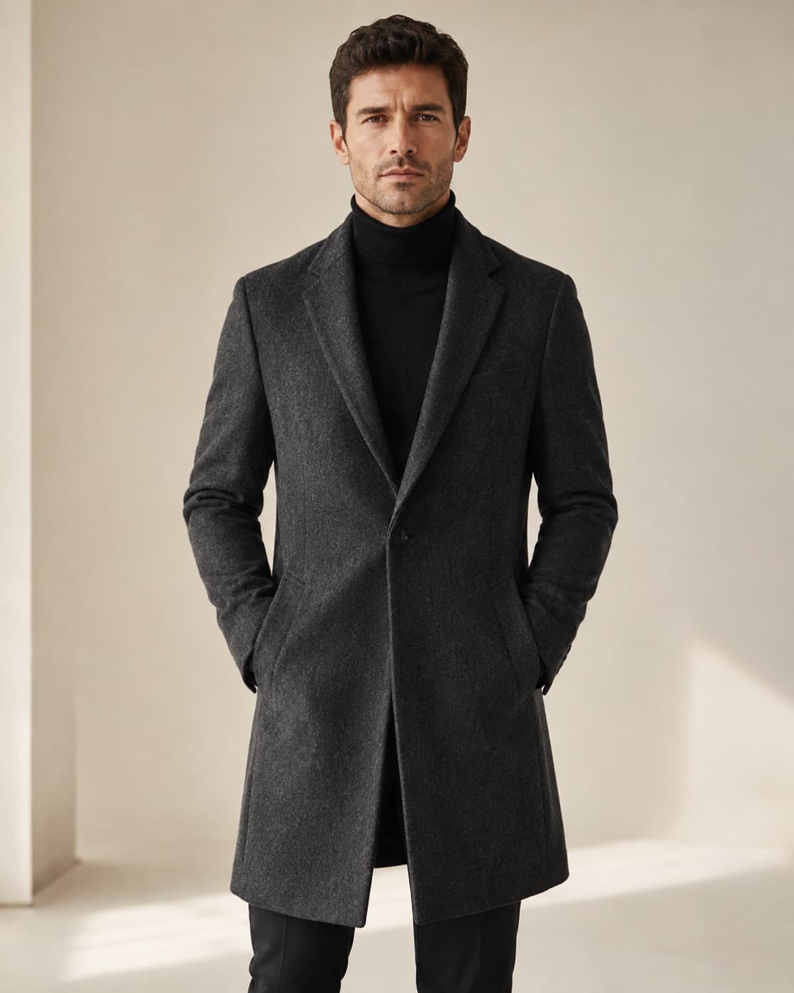 Tailored Wool Overcoat